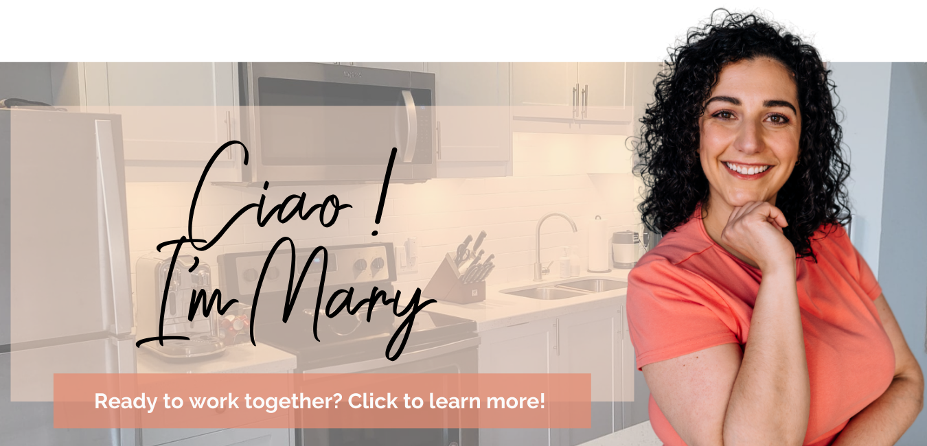 Introduction - Cioa I'm Mary, your Culinary Strategist helping bring fun back to the kitchen